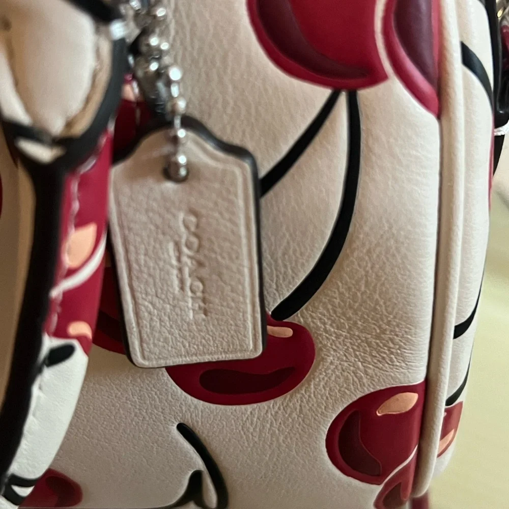 Coach Cream and Red Satchel Set with Cherry Print - Picture 8 of 11
